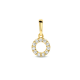 Gouden hanger rondje zirkonia - 54972