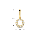 Gouden hanger rondje zirkonia - 54972