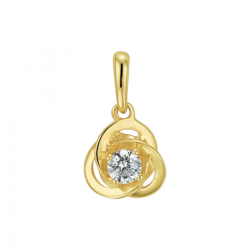 Gouden hanger zirkonia - 54974
