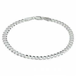 Zilveren Armband gourmette 8-zijdes geslepen 4,3 mm - 54975 Zilveren Armband gourmette 8-zijdes geslepen 4,3 mm - 54975