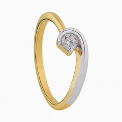 Eclat Ring Solitaire 14 krt bi-color 14krt goud - 55040
