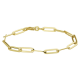 Gouden armband paperclip platte buis 5,0 mm 19 cm - 55073