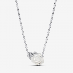 Pandora Witte roos in bloei collier ketting 393206C01 - 55077