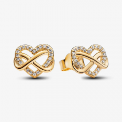 Pandora Sprankelende Infinity Heart Stud Oorbellen 262667C01 - 55083