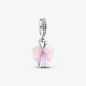 Pandora Mom heart sterling silver dangle with pink lab-created opal and clear cubic zirconia 793202C01 - 55088