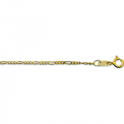 Gouden armband figaro 1,6 mm 18 cm - 55102
