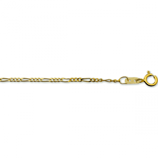Gouden armband figaro 1,6 mm 18 cm - 55102