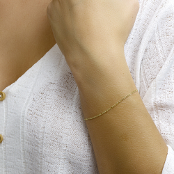 Gouden armband figaro 1,6 mm 18 cm - 55102