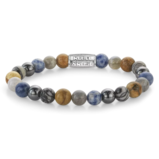 Rebel & Rose Sunny Days Man Armband Kralen Mix 8mm maat m - 55158