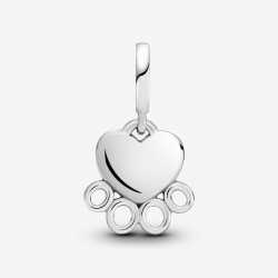Pandora Hearts & Paw Print Dangle Charm 799360C00 - 55186