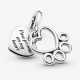 Pandora Hearts & Paw Print Dangle Charm 799360C00 - 55186