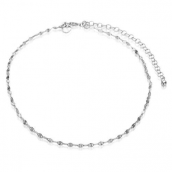 ZINZI zilveren fantasie enkelband gedraaid 23+4cm ZIE1458 - 55187