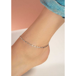 ZINZI zilveren fantasie enkelband gedraaid 23+4cm ZIE1458 - 55187