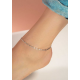 ZINZI zilveren fantasie enkelband gedraaid 23+4cm ZIE1458 - 55187