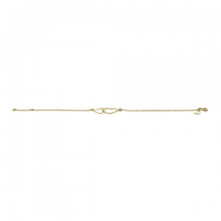 ZINZI Gold 14 karaat gouden jasseron armband open harten 18-20cm ZGA114 - 55193