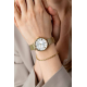ZINZI Twenty horloge met zilverkleurige wijzerplaat, geelgoudkleurige kast 34mm en stalen meshband ZIW2033 - 55201
