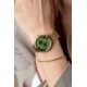 ZINZI Twenty horloge met groene wijzerplaat, geelgoudkleurige stalen kast 34mm en stalen meshband ZIW2054 - 55202