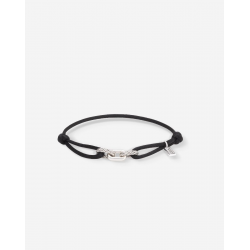 Buddha to Buddha Katja Koord Armband Zilver Zwart 133BL - 55285