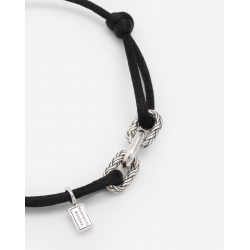 Buddha to Buddha Katja Koord Armband Zilver Zwart 133BL - 55285