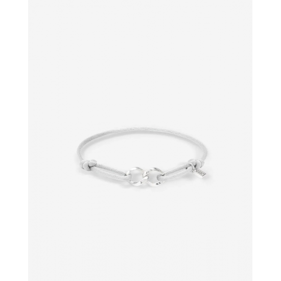 Buddha to Buddha Chain XS Koord Armband Zilver Grijs 135GR - 55289