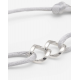 Buddha to Buddha Chain XS Koord Armband Zilver Grijs 135GR - 55289
