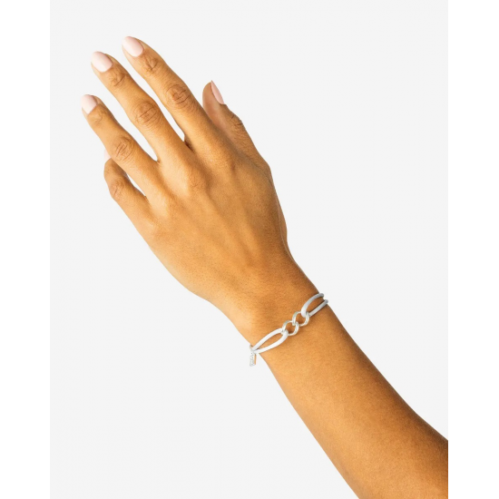 Buddha to Buddha Chain XS Koord Armband Zilver Grijs 135GR - 55289