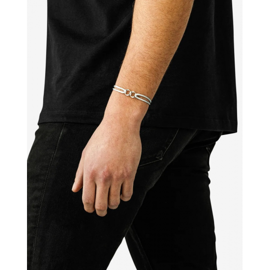 Buddha to Buddha Chain XS Koord Armband Zilver Grijs 135GR - 55289