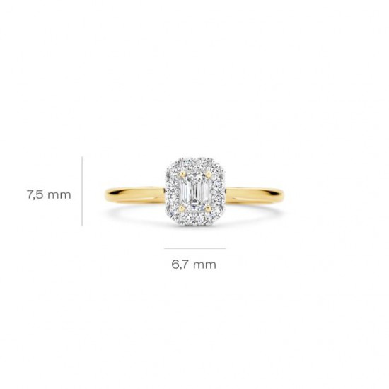 Blush Lab Grown Diamonds Ring - LG1010Y-54 maat 17 - 55326