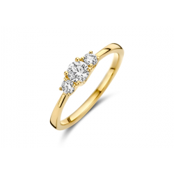 Blush Ring met 3 Lab Diamonds 0.4ct 14k goud maat 17.25 - 55329