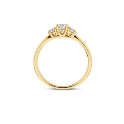 Blush Ring met 3 Lab Diamonds 0.4ct 14k goud maat 17.25 - 55329