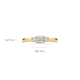 Blush Ring met 3 Lab Diamonds 0.4ct 14k goud maat 17.25 - 55329