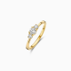 Blush Ring met 3 Lab Diamonds 0.4ct 14k goud maat 17.25 - 55329