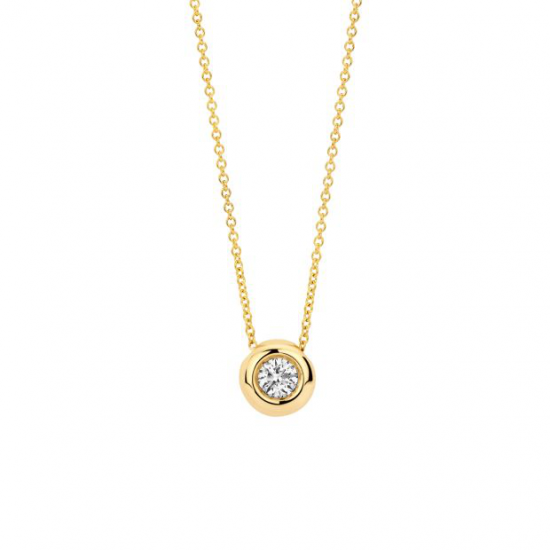 Blush Collier Lab Diamonds 0,15 ct in gladomzetting 14k goud LG3006Y - 55338