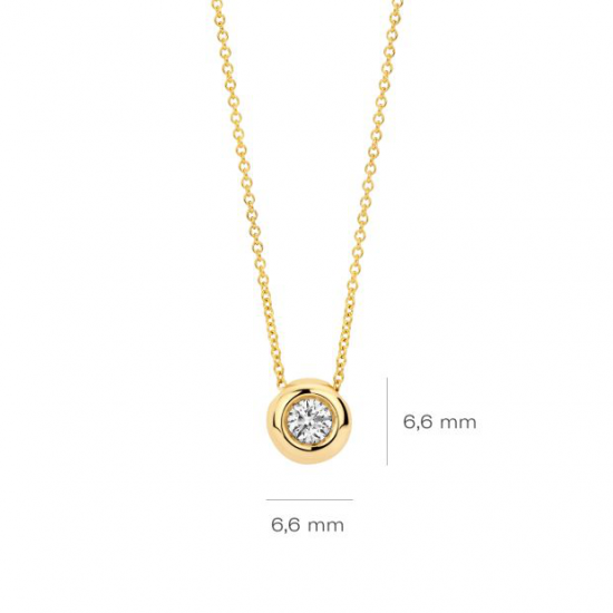 Blush Collier Lab Diamonds 0,15 ct in gladomzetting 14k goud LG3006Y - 55338