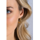 ZINZI Gold 14 krt gouden oorringen met schitterende bewerkte buis 3mm breed ZGO328 - 55345