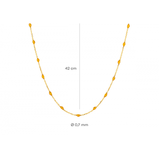 Blush collier 14krt geelgoud 3162YRC 42CM - 55360