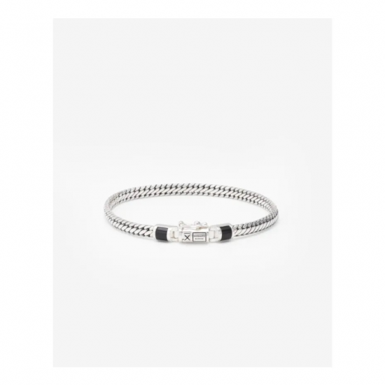 Buddha to Buddha BEN MINI (EDEL)STEEN ARMBAND ZILVER ONYX J101ONC+ - 55390
