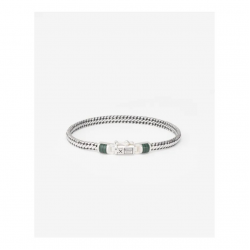 Buddha to Buddha BEN MINI GEMSTONE ARMBAND ZILVER MALACHIET J101MAC+ - 55391