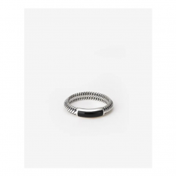 Buddha to Buddha BEN MINI (EDEL)STEEN RING ZILVER ONYX maat 20 - 55398