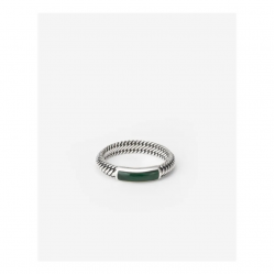 Buddha to Buddha BEN MINI (EDEL)STEEN RING ZILVER MALACHIET maat 19 - 55404