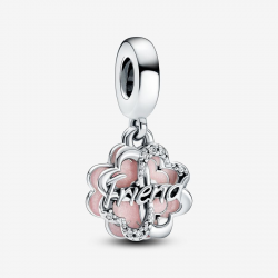 pandora Four-leaf Clover Friendship Dubbele Hangende Bedel 792245c01 - 55408