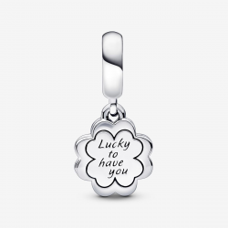 pandora Four-leaf Clover Friendship Dubbele Hangende Bedel 792245c01 - 55408