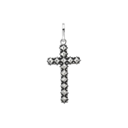 Rebel and Rose Pendant Studded Cross 3,5CM - 55414