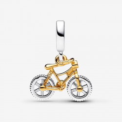 Pandora Tweekleurige Fiets Hangende Bedel met Draaiende Wielen 763354C01 - 55432