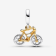 Pandora Tweekleurige Fiets Hangende Bedel met Draaiende Wielen 763354C01 - 55432