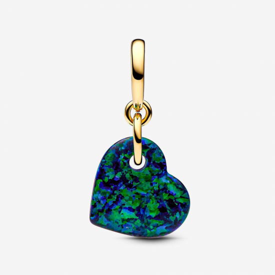 Pandora Opalescent Groen Hart Hangende Bedel 763348C01 - 55433