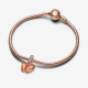 Pandora Roze en Gele Muranoglazen Vlinder Hangende Bedel - 55441