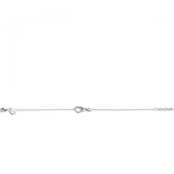 ZINZI zilveren armband met Infinity teken verbonden met een open hart, bezet met witte zirconia's 17-19cm ZIA2596 - 55452