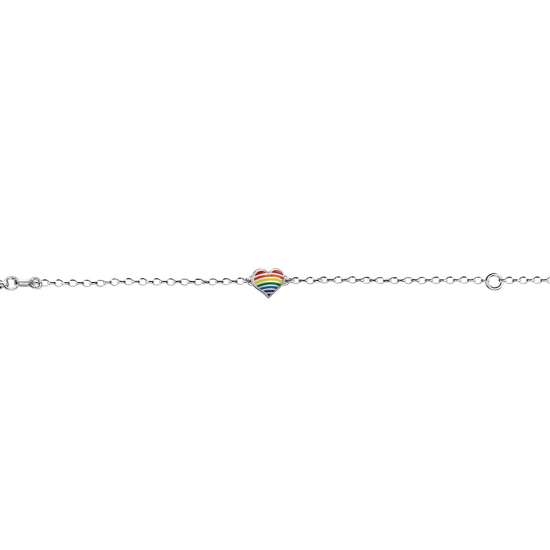 Bellini Bellini zilver armband hartje multi - 55498
