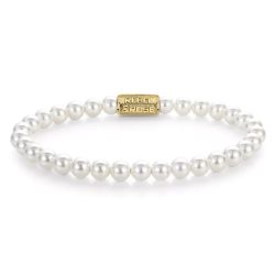 Rebel & Rose Armband Pearl Gem Gold Vrouw Armband Parels Wit 8mm - 55513